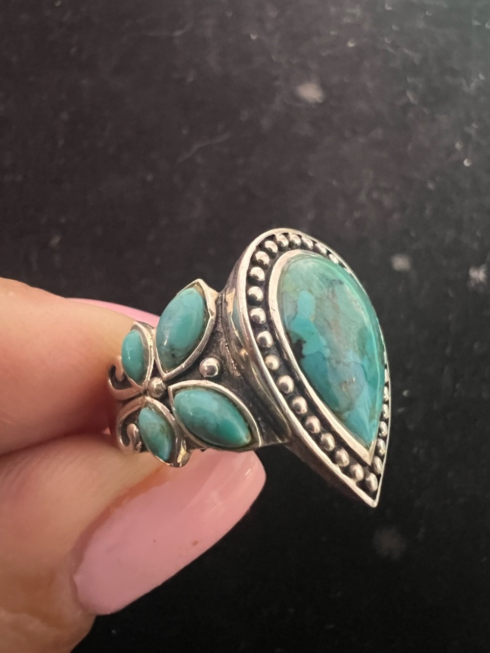 925 STERLING SILVER TURQUOISE RING
